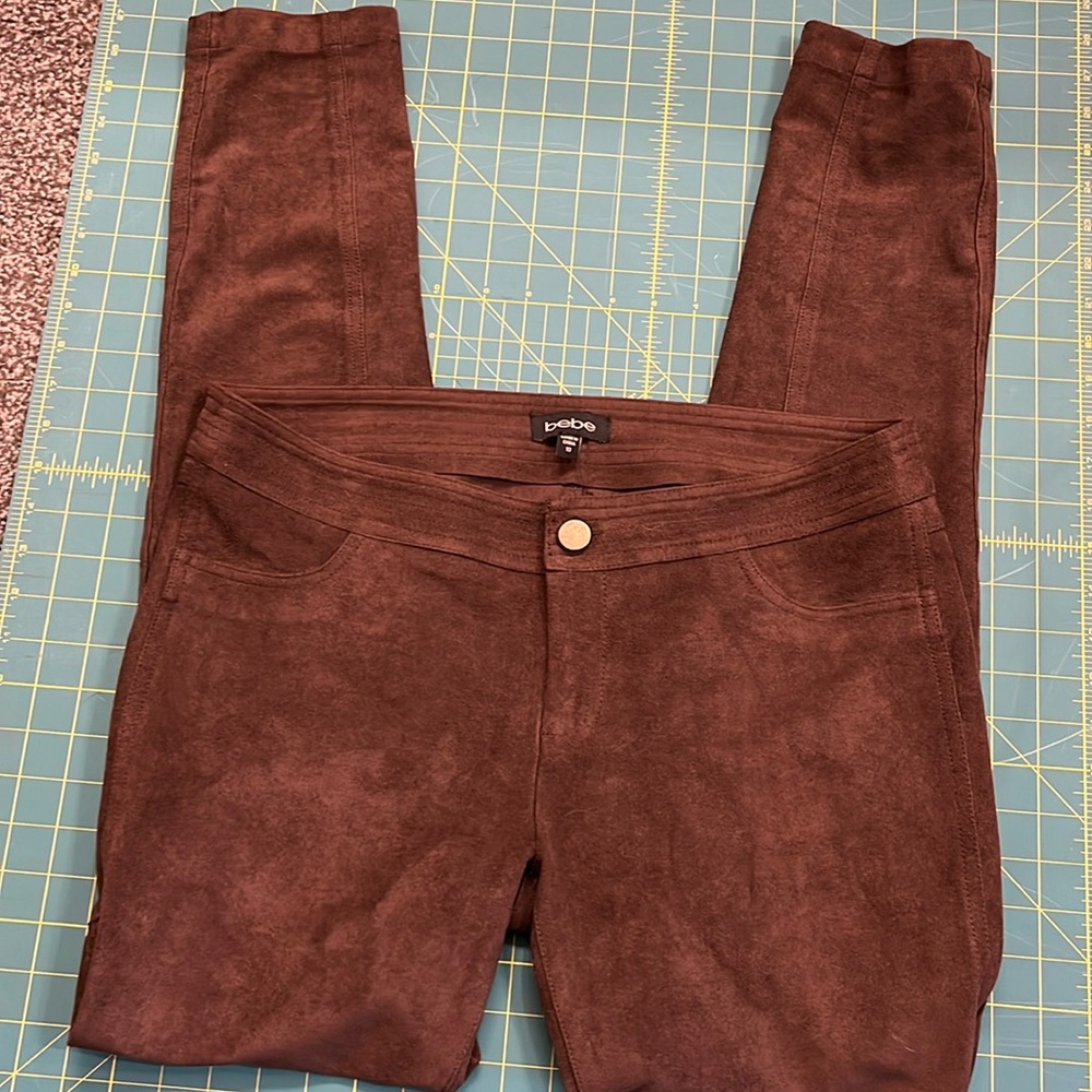 Vintage Bebe faux suede pants size 10